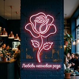 Любовь неоновая роза