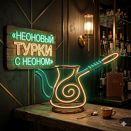Неоновый турки с неоном